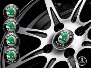 Skoda Nabenaufkleber Design Stilvolle Dome-Labels